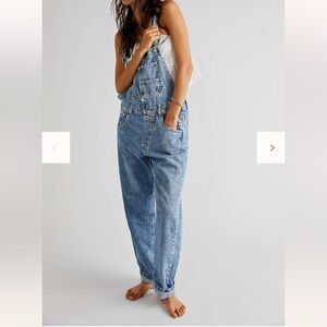 We The Free Light Blue Denim Overalls